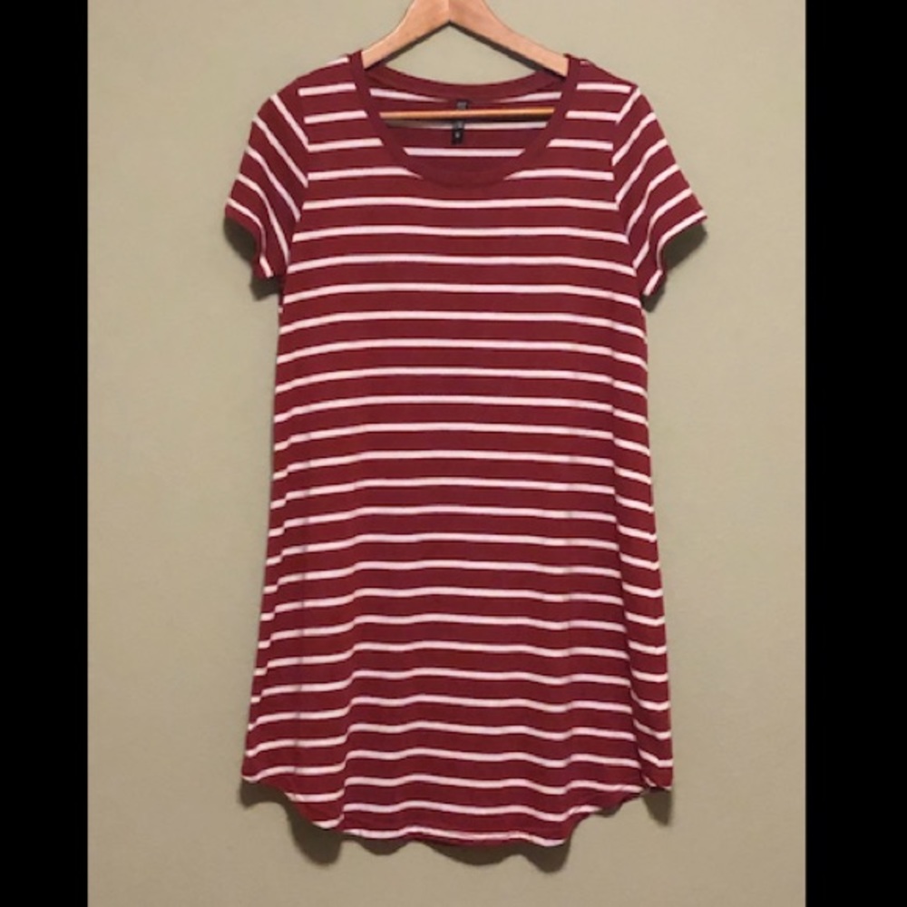 Cotton On Tshirt Striped Dress - Size Medium